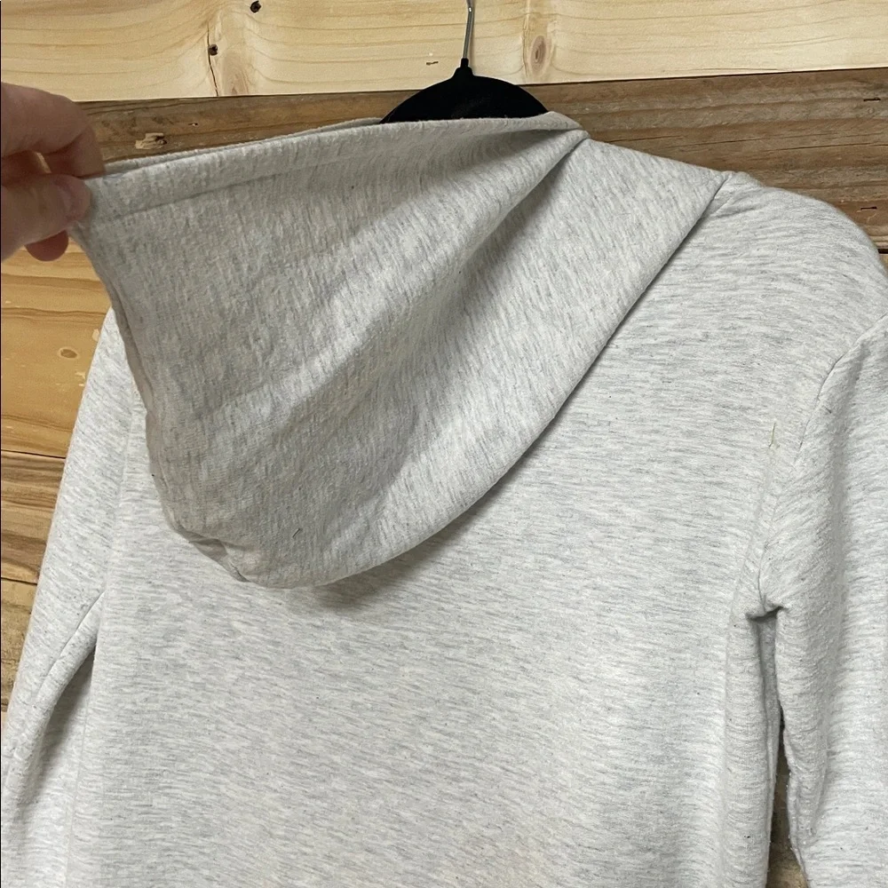 Justice Active size 10 Soft Gray Sparkly Graphic Stars Cropped Hoodie